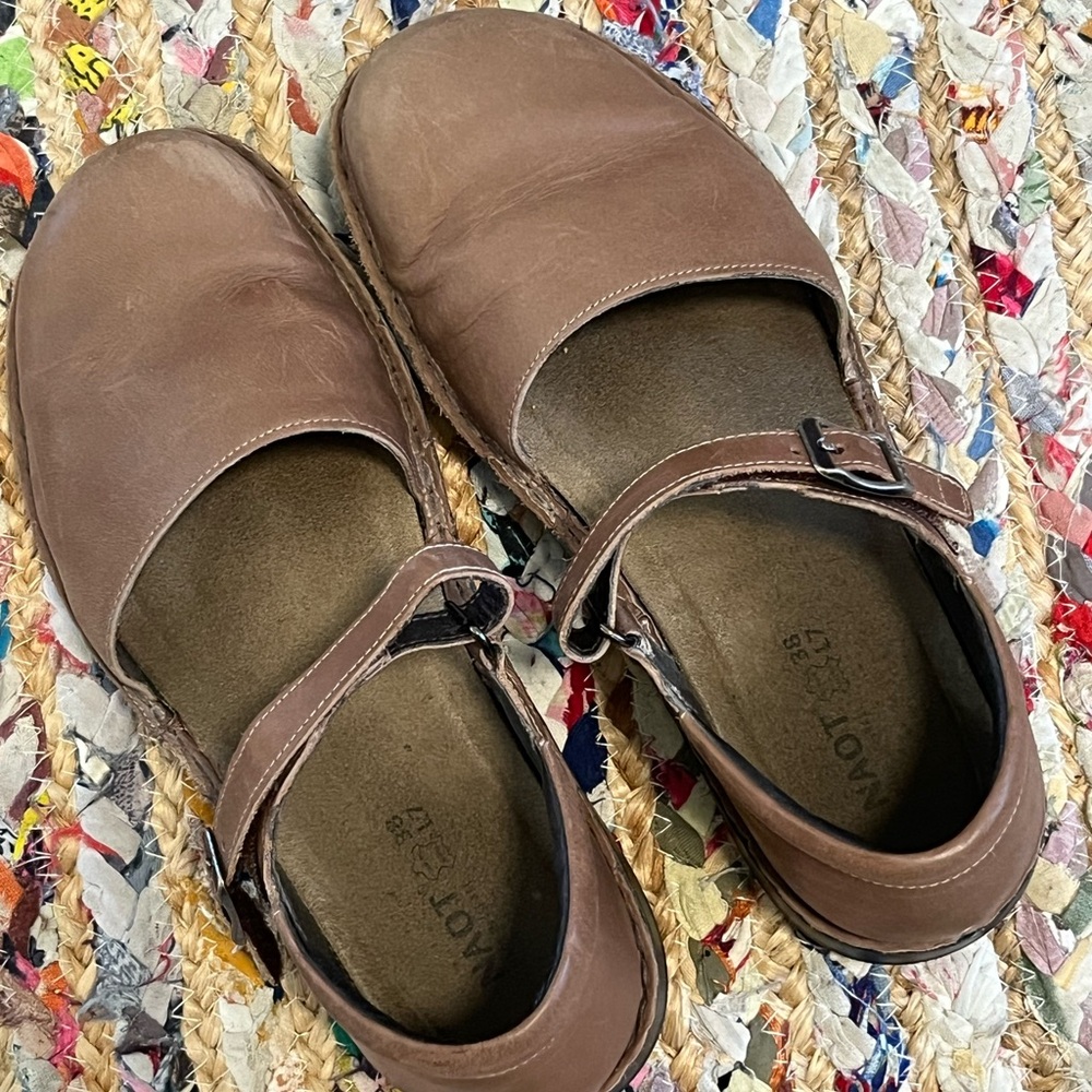 Naot Brown Leather Flats